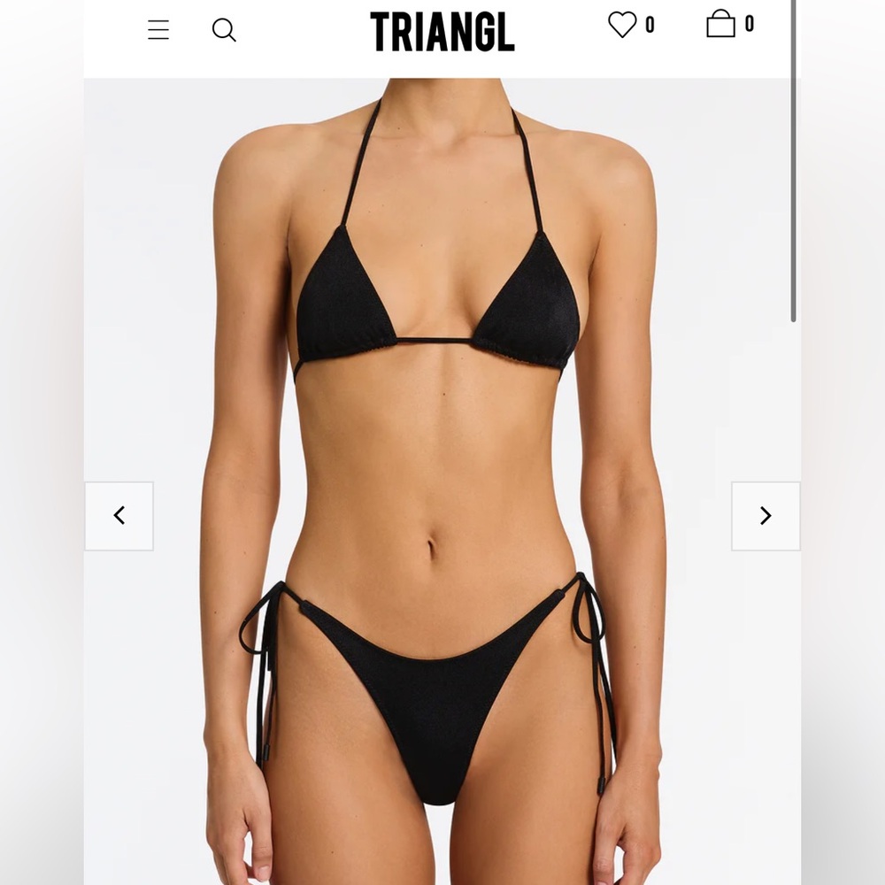 Triangl Vinca Ebony Black Triangle Bikini NWT